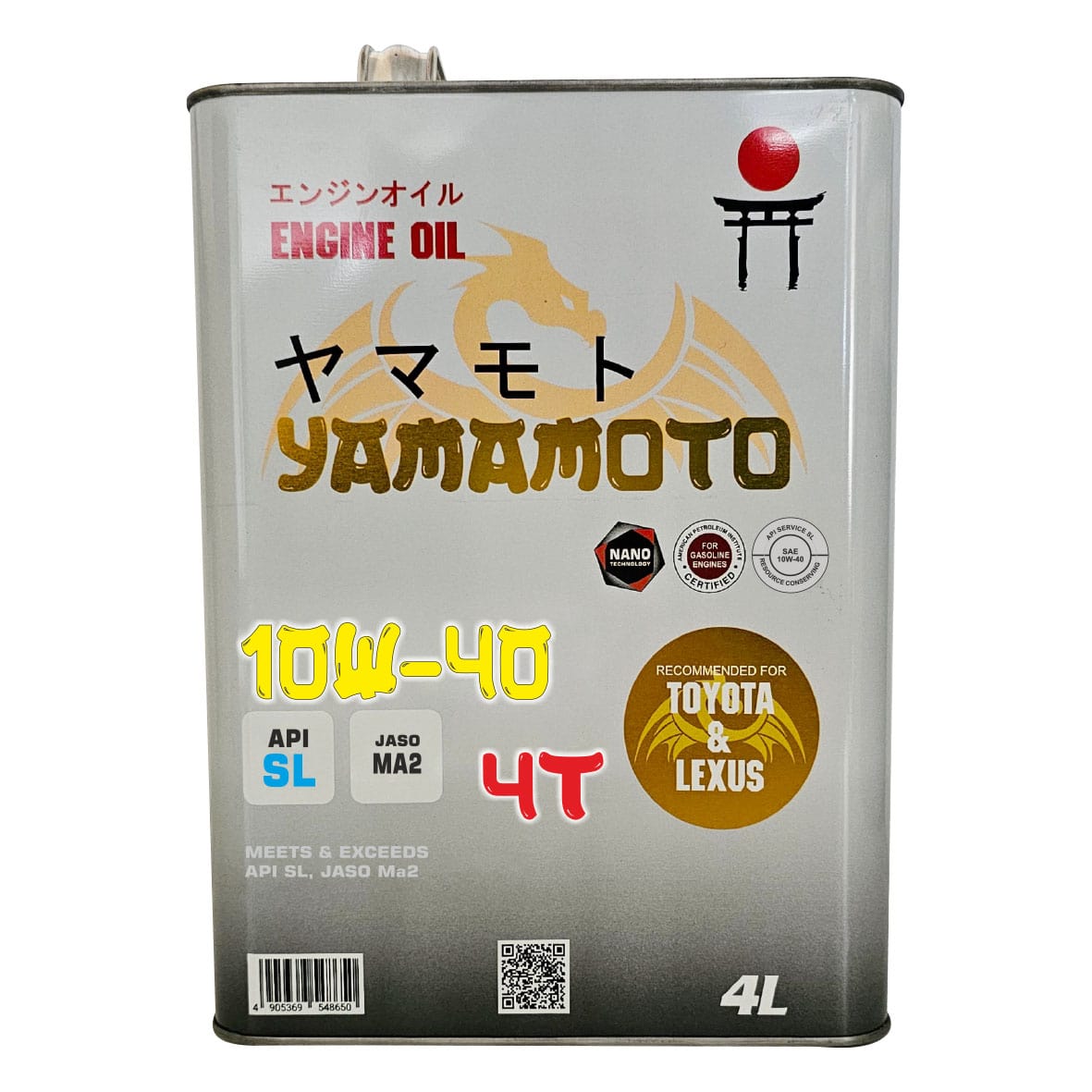 SAE 10W-40 SL 4T Oil in Japan - Yamamoto Lubricants